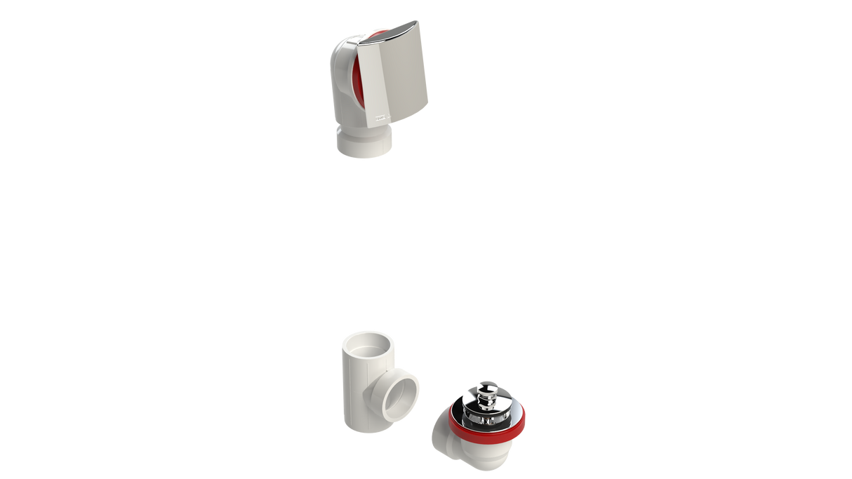 PVC OFFSET WASTE & OVERFLOW PUSH-PULL KIT (5151PPK-CP)