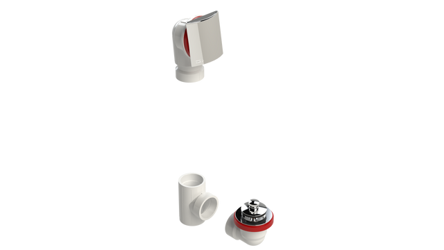PVC OFFSET WASTE & OVERFLOW PUSH-PULL KIT (5151PPK-CP)