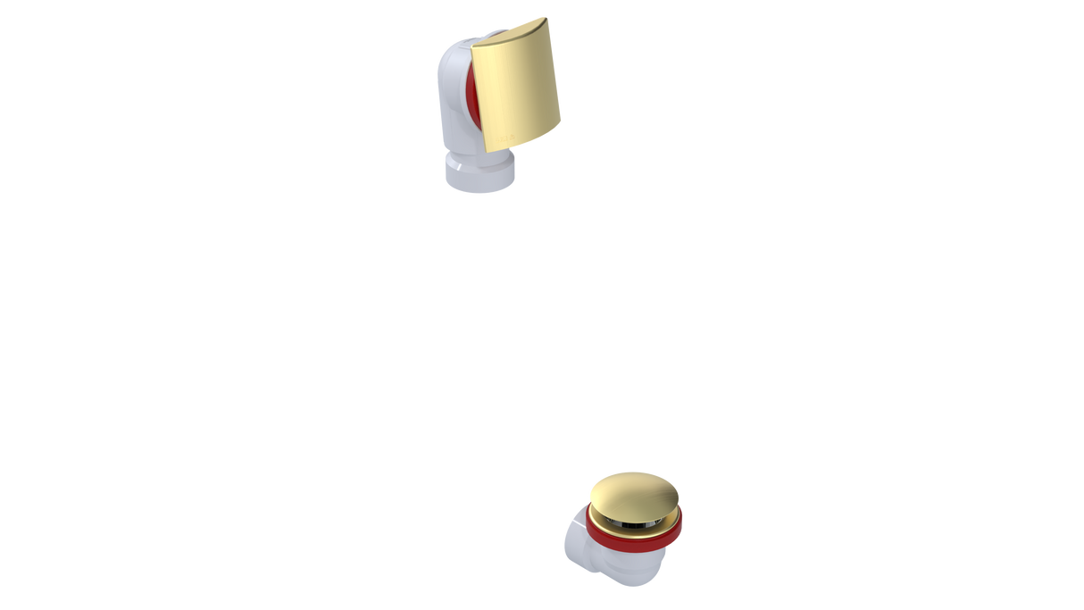 PVC OFFSET WASTE & OVERFLOW CLICKER® HALF KIT (5151QHK)