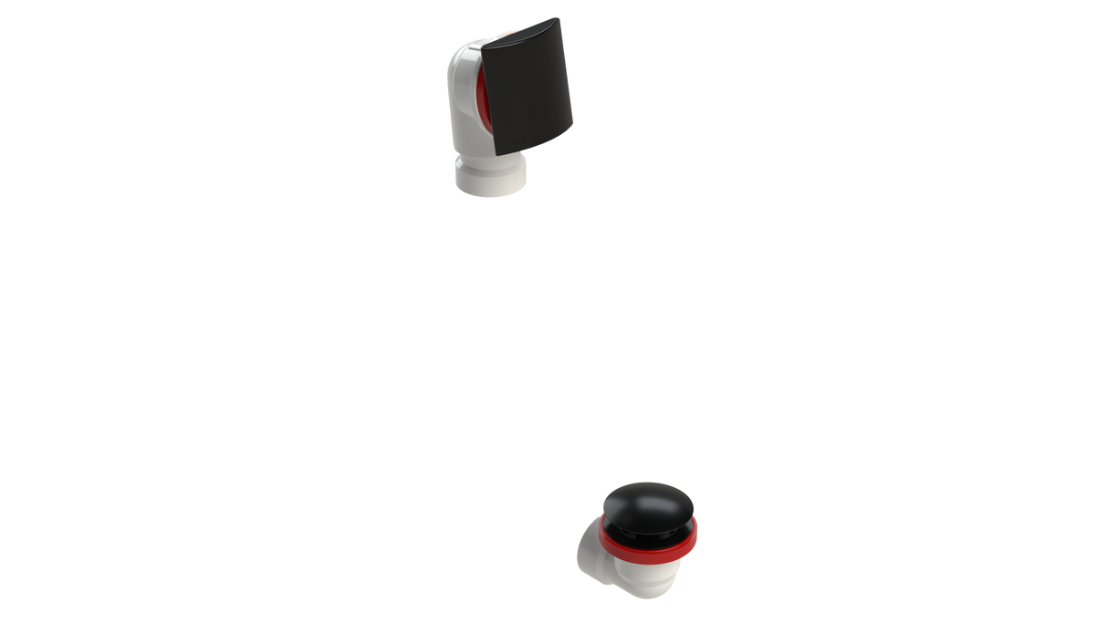 PVC OFFSET WASTE & OVERFLOW CLICKER® HALF KIT (5151QHK)
