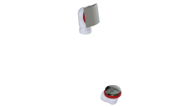 PVC OFFSET WASTE & OVERFLOW TIP-TOE HALF KIT (5151TIPHK)