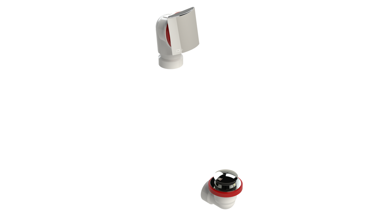 PVC OFFSET WASTE & OVERFLOW TIP-TOE HALF KIT (5151TIPHK)
