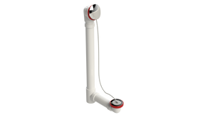 PVC OFFSET WASTE & OVERFLOW PLUG & CHAIN EXTENDED (5152CS-20CP)