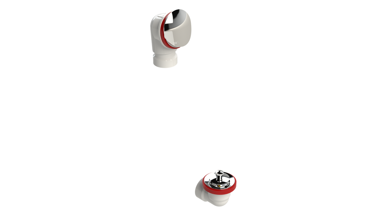 PVC OFFSET WASTE & OVERFLOW LIFT & TURN HALF KIT (5152LHK)