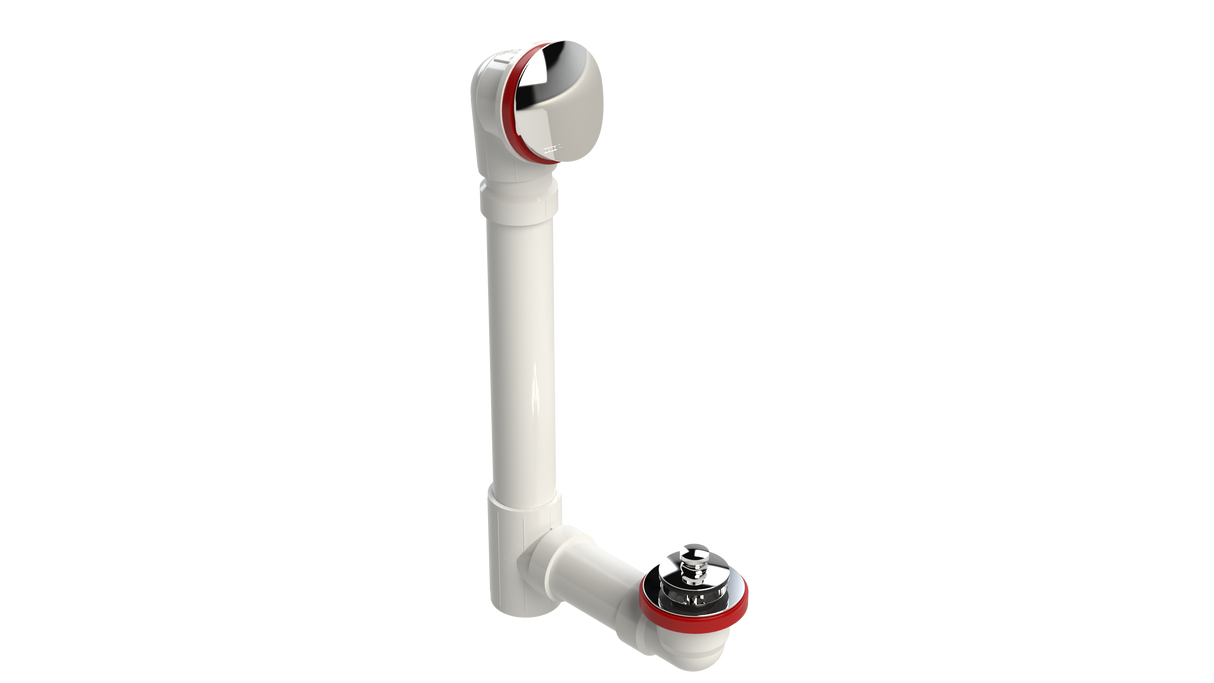 PVC OFFSET WASTE & OVERFLOW PUSH-PULL (5152PP-CP)