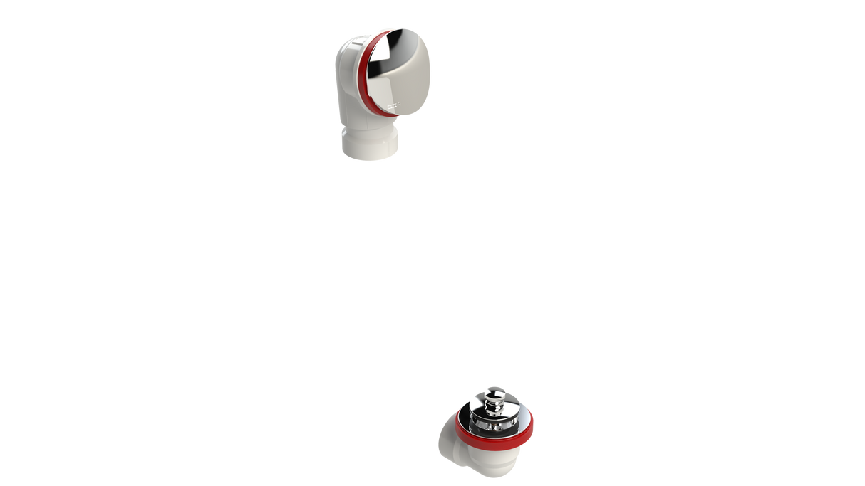 PVC OFFSET DRAIN WASTE & OVERFLOW PUSH-PULL HALF KIT (5152PPHK-CP)