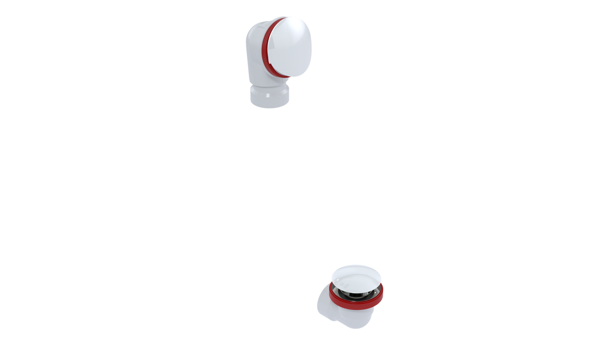 PVC OFFSET WASTE & OVERFLOW CLICKER® HALF KIT (5152QHK)