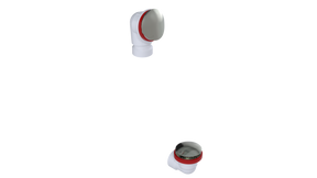 PVC OFFSET WASTE & OVERFLOW TIP-TOE HALF KIT (5152TIPHK)
