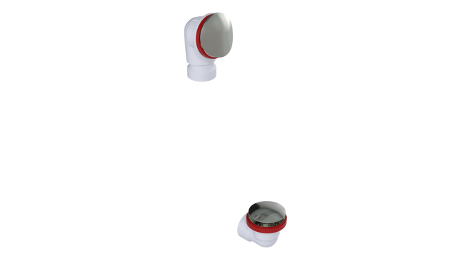 PVC OFFSET WASTE & OVERFLOW TIP-TOE HALF KIT (5152TIPHK)