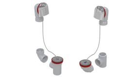 PVC TOTAL 1™ W/O W/BELL & PLUG & CHAIN KIT - FULL KIT (LESS PIPE, WITH TEE AND EL) (5160CSK-CP)