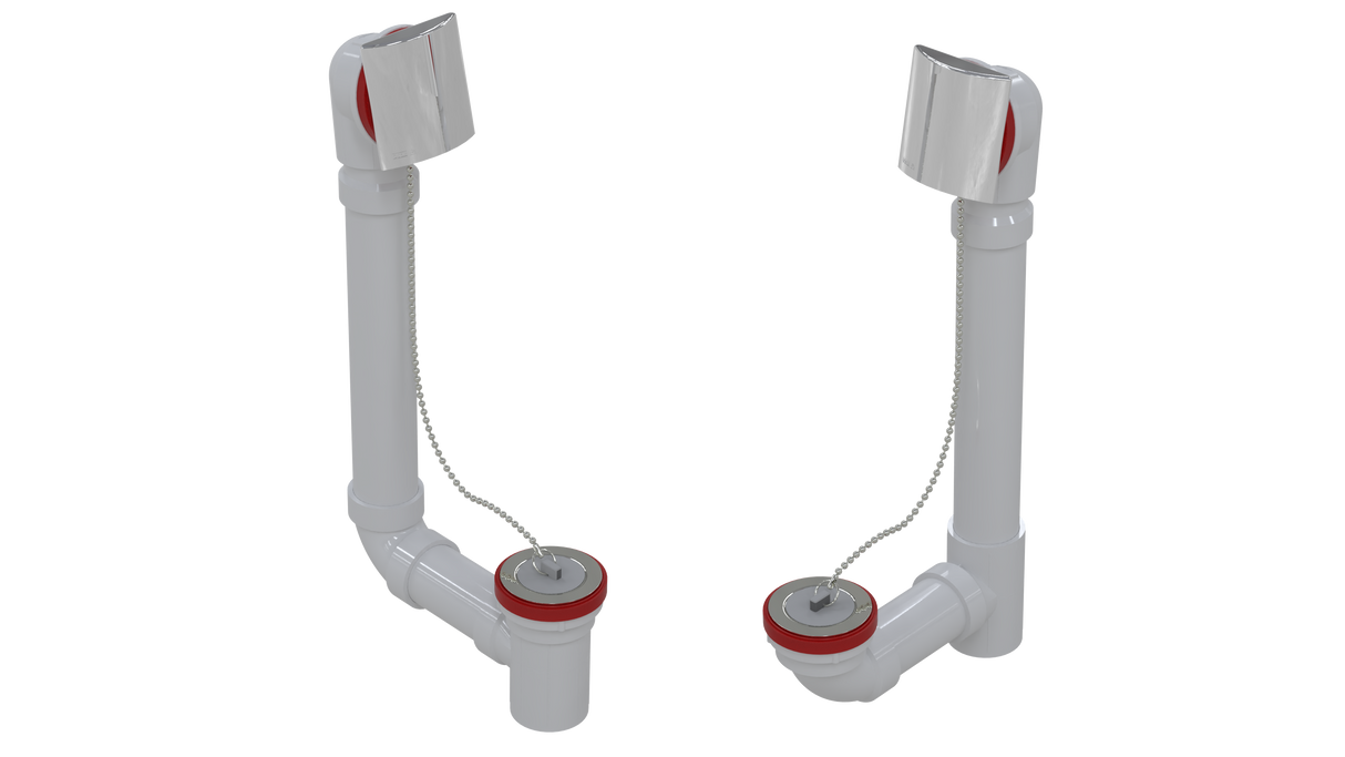 PVC TOTAL 1™ W/O W/SQUARE & PLUG & CHAIN - 16" (5161CS-CP)