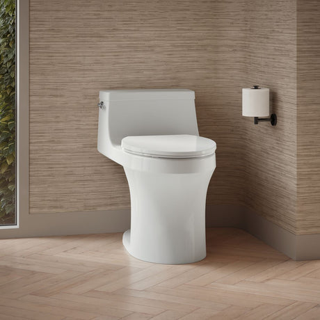 San Souci® Hidden cord one-piece compact elongated toilet with concealed trapway, 1.28 gpf toilet
