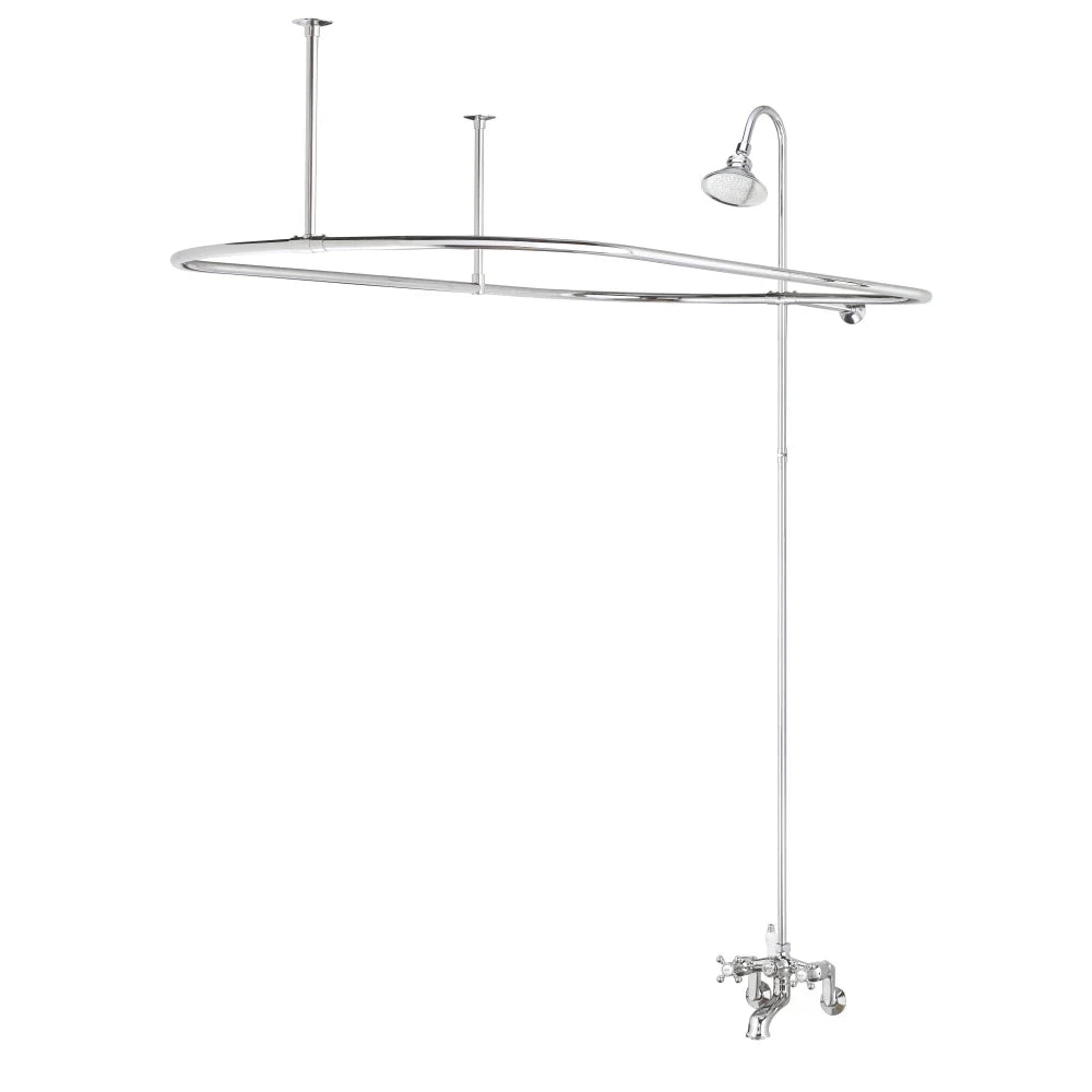 5100 SERIES Tub Filler with Overhead Shower and Shower Curtain Frame - Lever Handles 5174-CH-LEV