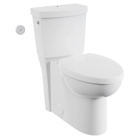 Studio Touchless Skirted Two-Piece 1.28 gpf/4.8 Lpf Chair Height Elongated Toilet with Seat and Locking Tank Lid