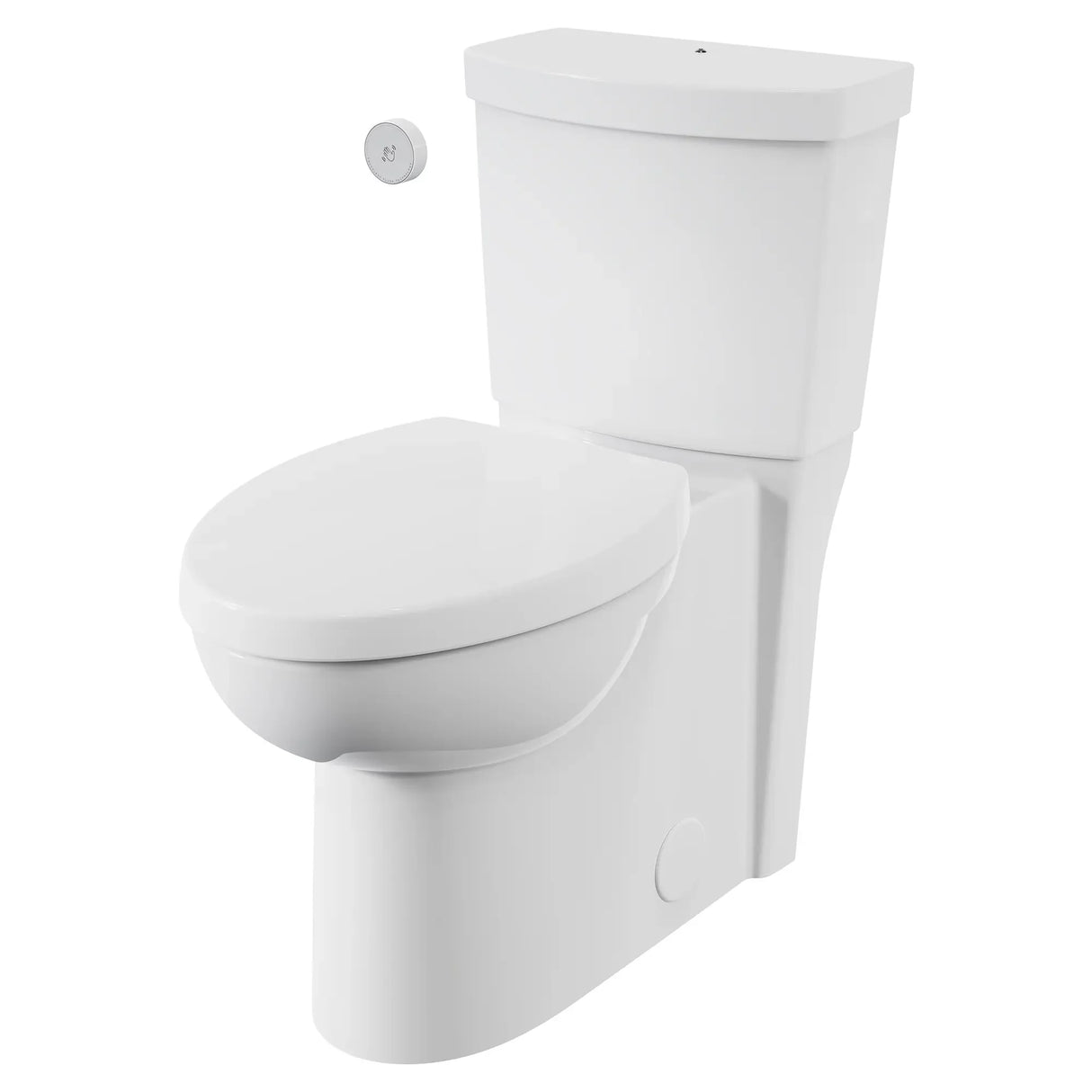 Studio Touchless Skirted Two-Piece 1.28 gpf/4.8 Lpf Chair Height Elongated Toilet with Seat and Locking Tank Lid