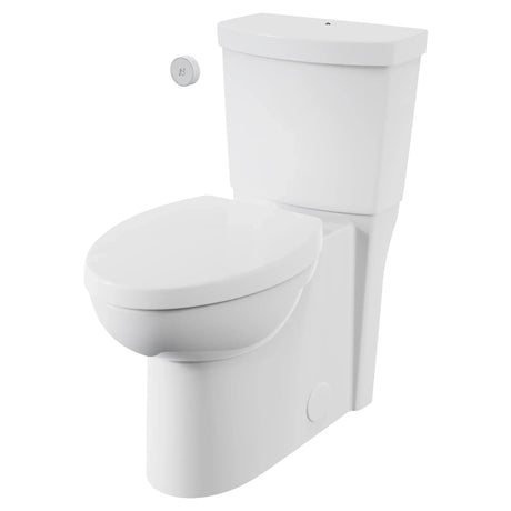 Studio Touchless Skirted Two-Piece 1.28 gpf/4.8 Lpf Chair Height Elongated Toilet with Seat and Locking Tank Lid