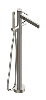 Floormount tub filler with handshower