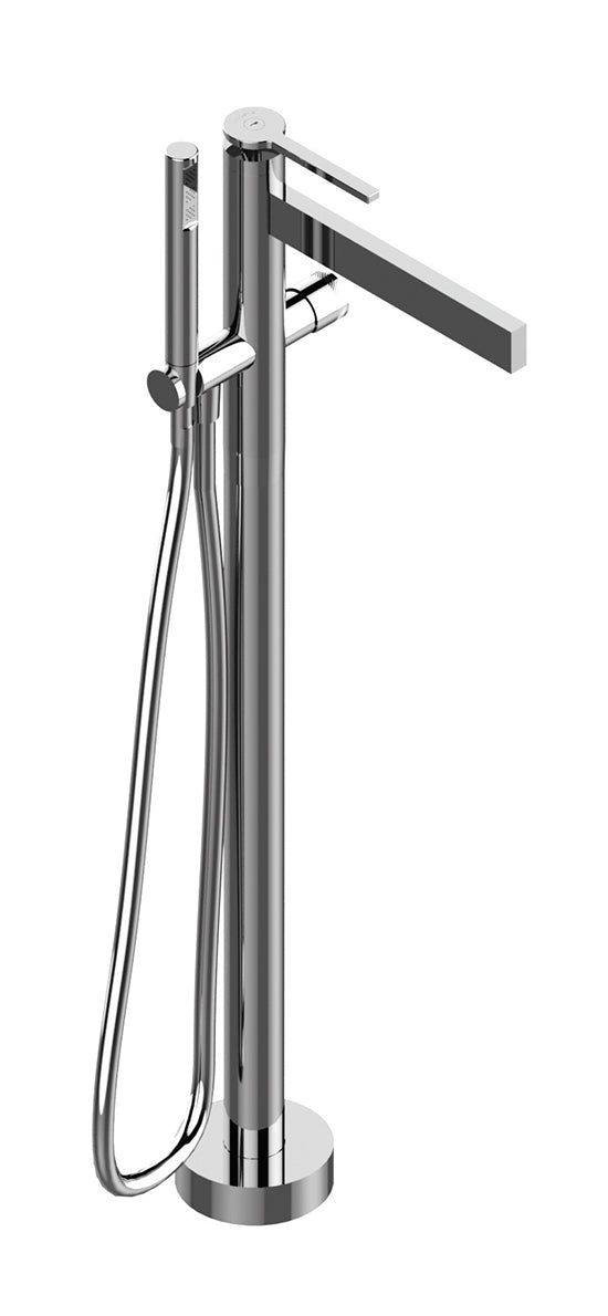 Floormount tub filler with handshower