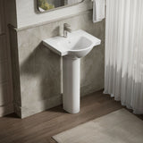 Veer® 21" rectangular pedestal bathroom sink