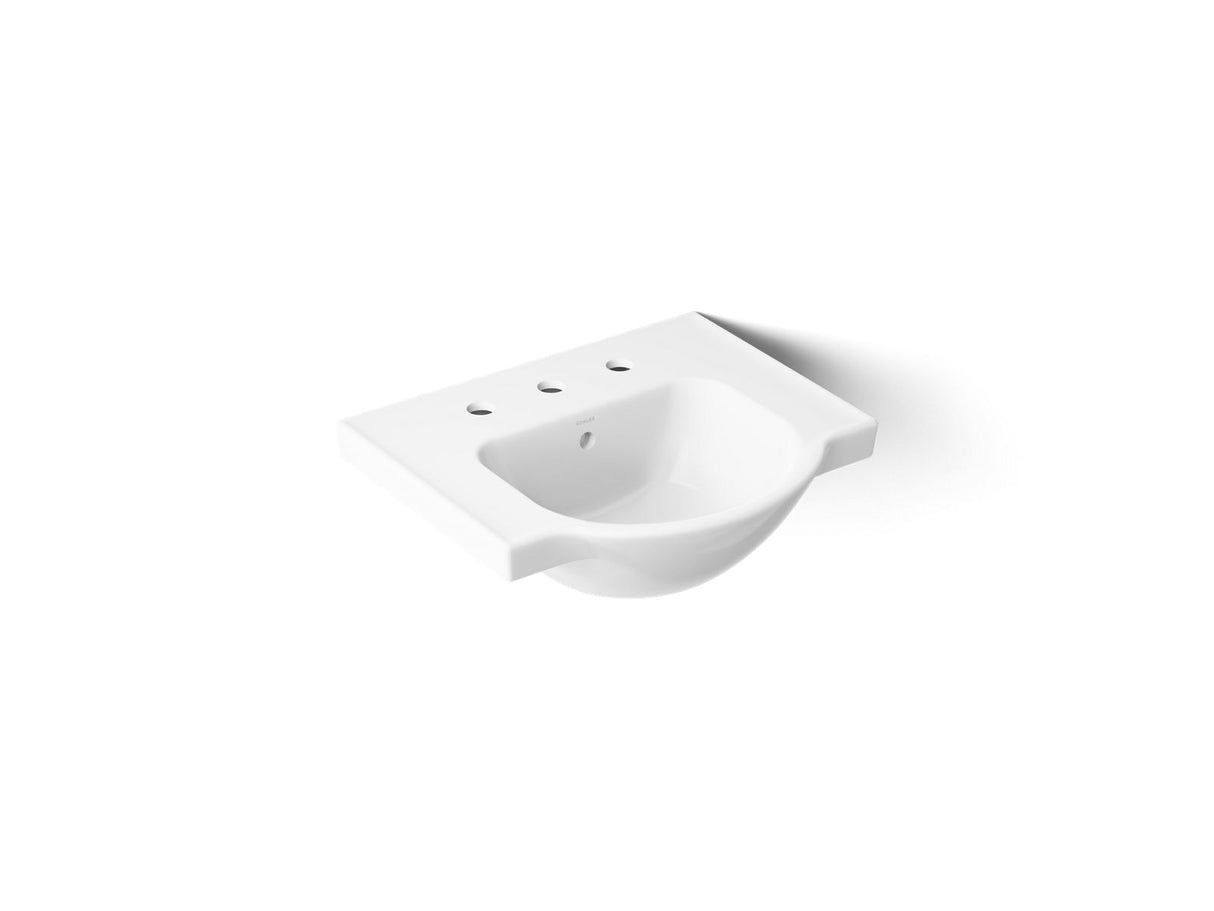 Veer® 21" square pedestal bathroom sink