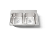 Verse™ 33" top-mount double-bowl kitchen sink
