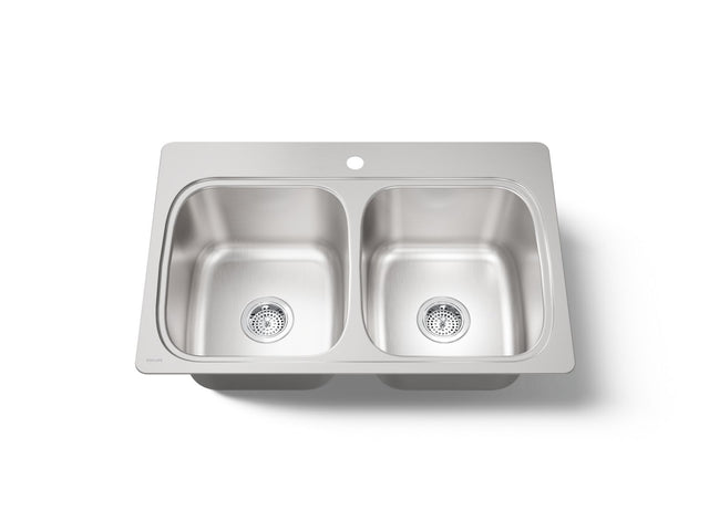 Verse™ 33" top-mount double-bowl kitchen sink