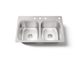 Verse™ 33" top-mount double-bowl kitchen sink