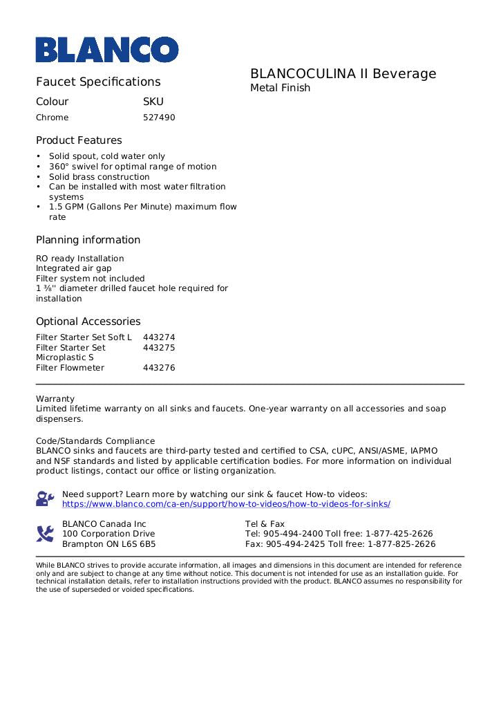 BLANCOCULINA II Beverage