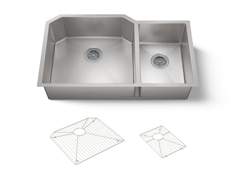 Strive® 35-1/2" undermount double-bowl kitchen sink
