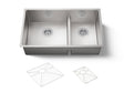 Strive® Smart Divide® 32" undermount double-bowl kitchen sink