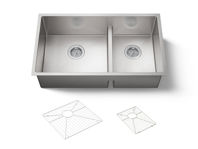 Strive® Smart Divide® 32" undermount double-bowl kitchen sink