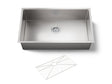 Strive® 32" undermount single-bowl kitchen sink with accessories