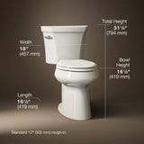 Highline® Two-piece elongated toilet, 1.0 gpf