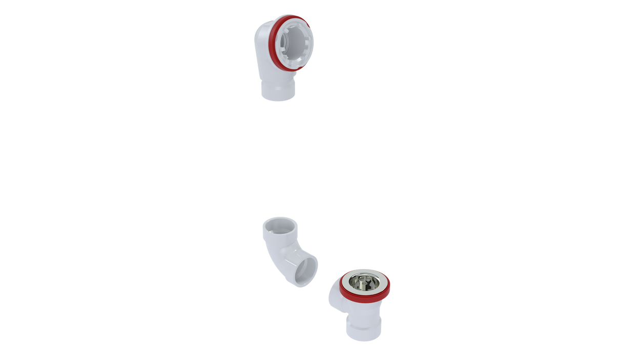 PVC Direct Waste & Overflow Rough-in Kit (52DRI-K)