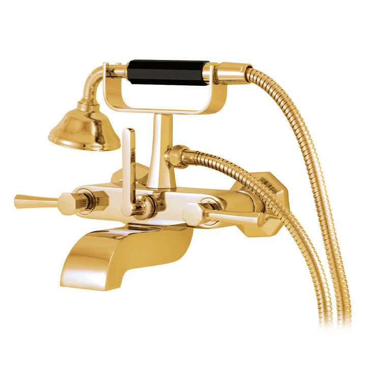 Wallmount cradle tub filler with handshower