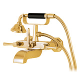 Wallmount cradle tub filler with handshower