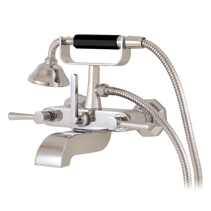 Wallmount cradle tub filler with handshower