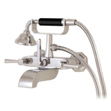 Wallmount cradle tub filler with handshower