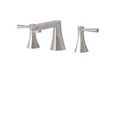 Short widespread lavatory faucet