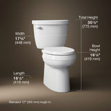Cimarron® Two-piece elongated toilet with skirted trapway, 1.28 gpf