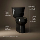 Cimarron® Two-piece elongated toilet with skirted trapway, 1.28 gpf