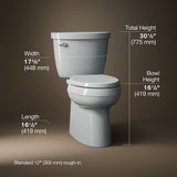 Cimarron® Two-piece elongated toilet with skirted trapway, 1.28 gpf