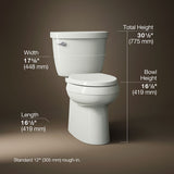 Cimarron® Two-piece elongated toilet with skirted trapway, 1.28 gpf