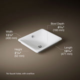 Iron Plains® 18-1/2" rectangular vessel bathroom sink