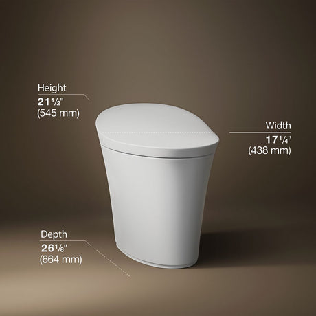 Veil® One-piece compact elongated smart toilet, dual-flush