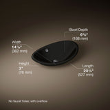 Iron Plains® 20-3/4" oval vessel bathroom sink