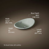 Iron Plains® 20-3/4" oval vessel bathroom sink