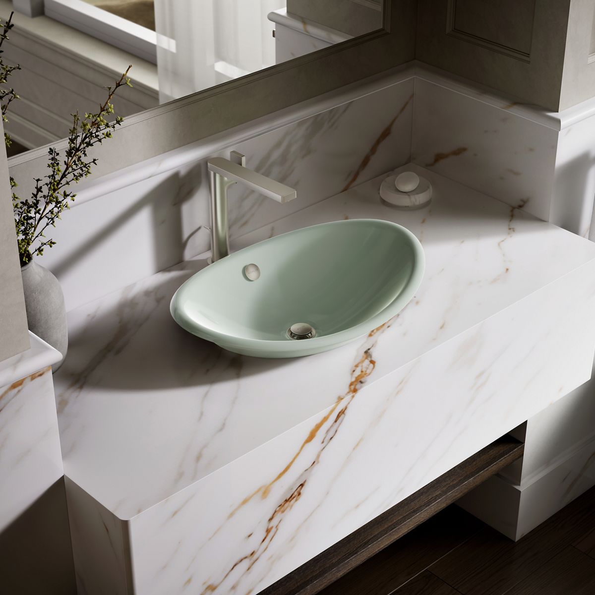 Iron Plains® 20-3/4" oval vessel bathroom sink