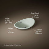 Iron Plains® 20-3/4" oval vessel bathroom sink
