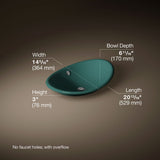 Iron Plains® 20-3/4" oval vessel bathroom sink